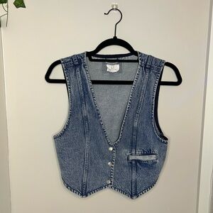 Denim Blue Crop Top Vest